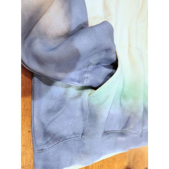 JUNGLES JUNGLES SPRAY DYED HOODIE BIRCH BLUE GREEN XL - Picture 9 of 15